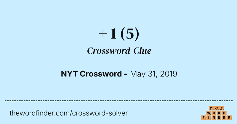 + 1 crossword clue image