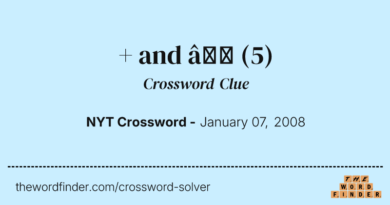 + and – crossword clue image