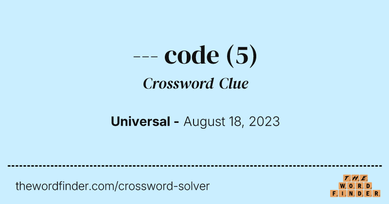--- code crossword clue image