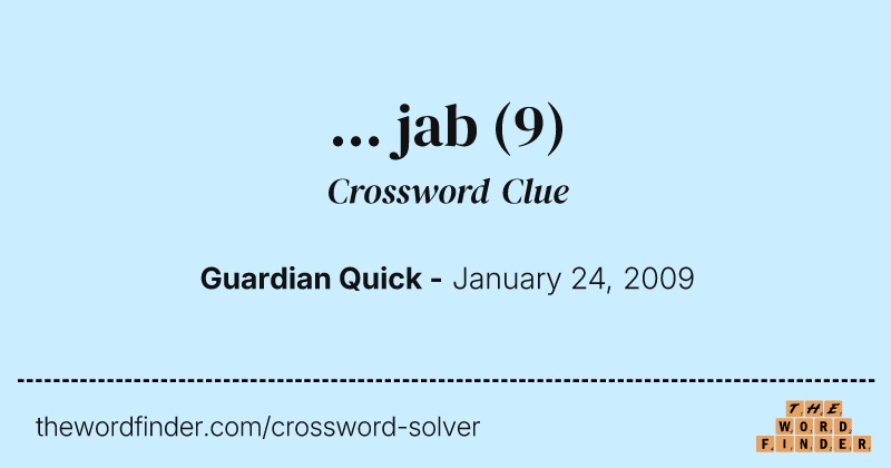 ...  jab crossword clue image