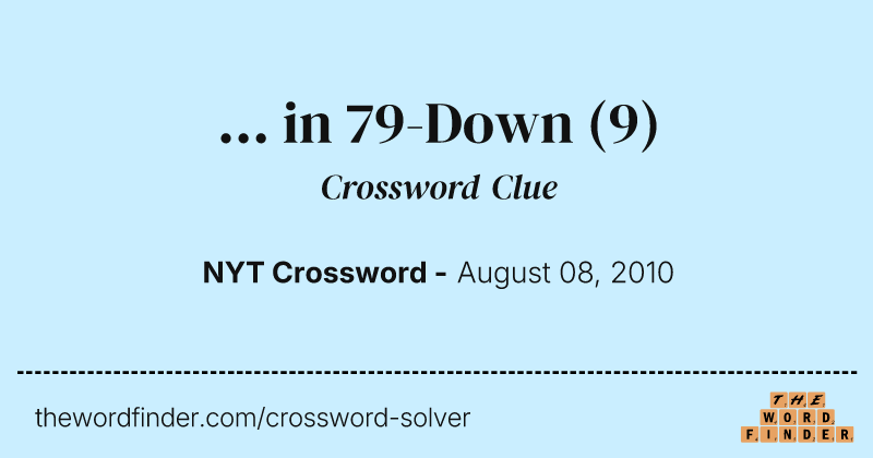 ... in 79-Down crossword clue image