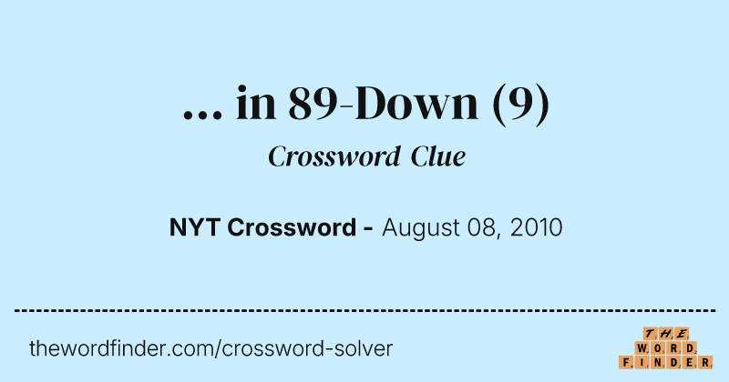 ... in 89-Down crossword clue image