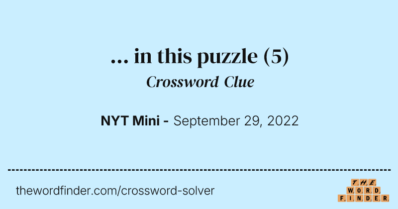 ... in this puzzle crossword clue image