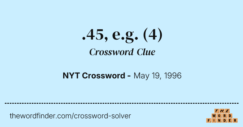 .45, e.g. crossword clue image