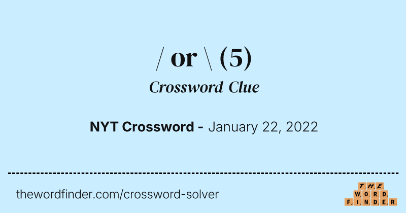 / or \ crossword clue image