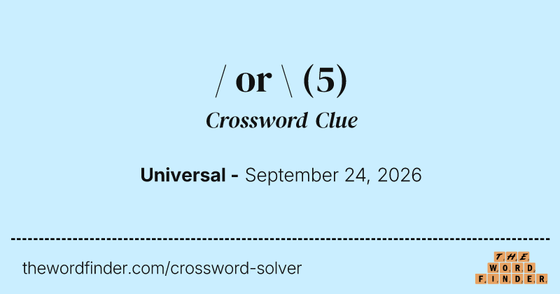 / or \ crossword clue image