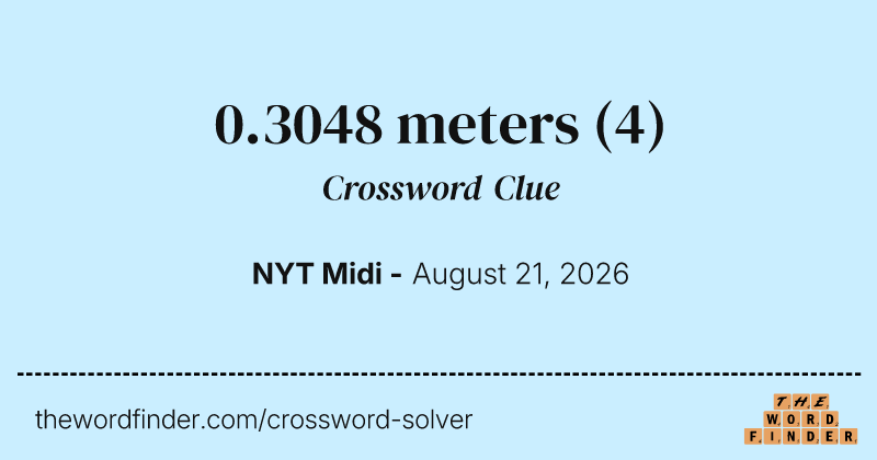 0.3048 meters crossword clue image