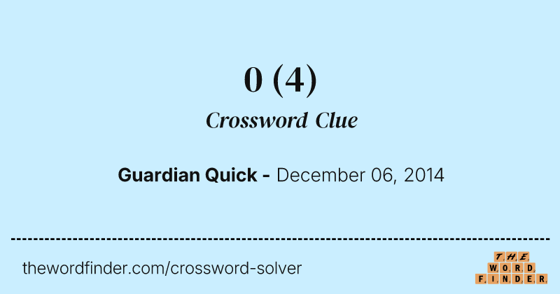 0 crossword clue image