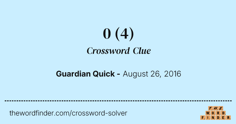 0 crossword clue image