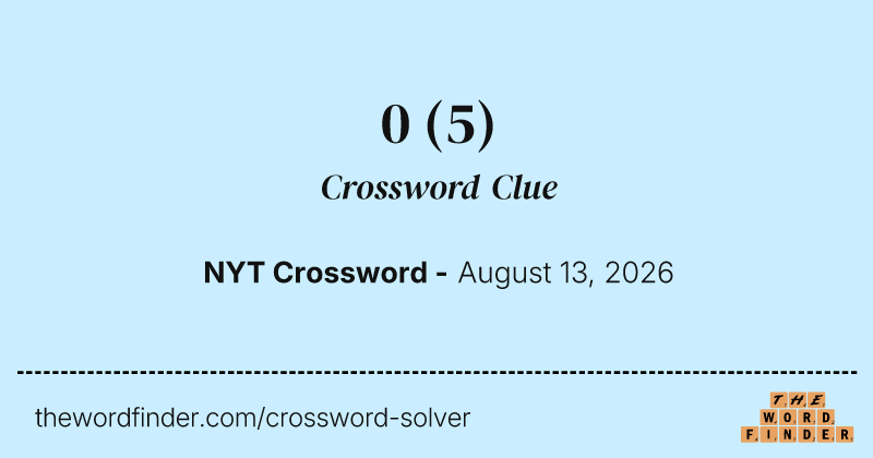 0 crossword clue image
