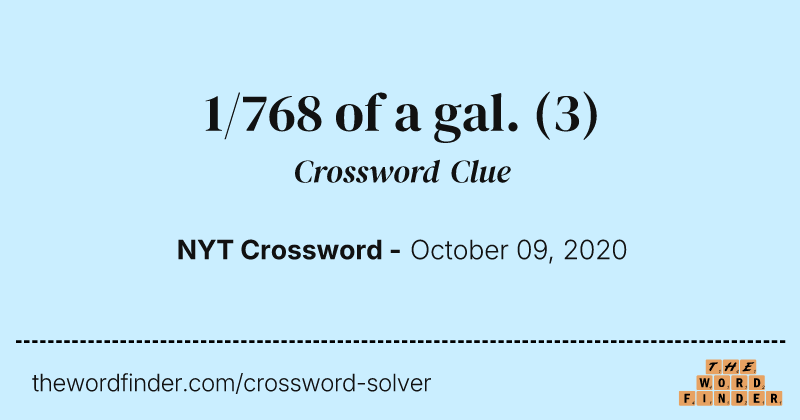 1/768 of a gal. crossword clue image