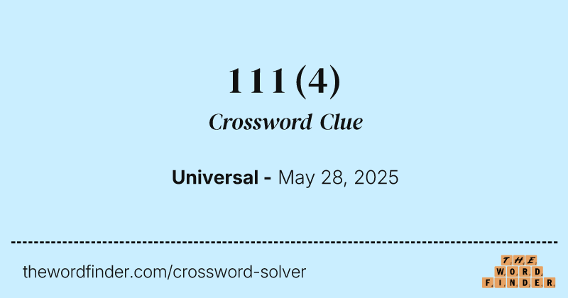 1 1 1 crossword clue image