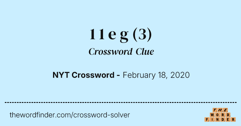 1 1 e g crossword clue image