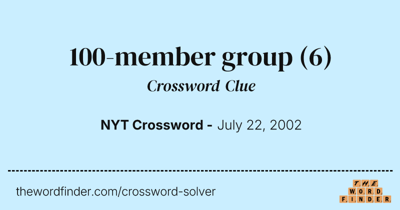100-member group crossword clue image