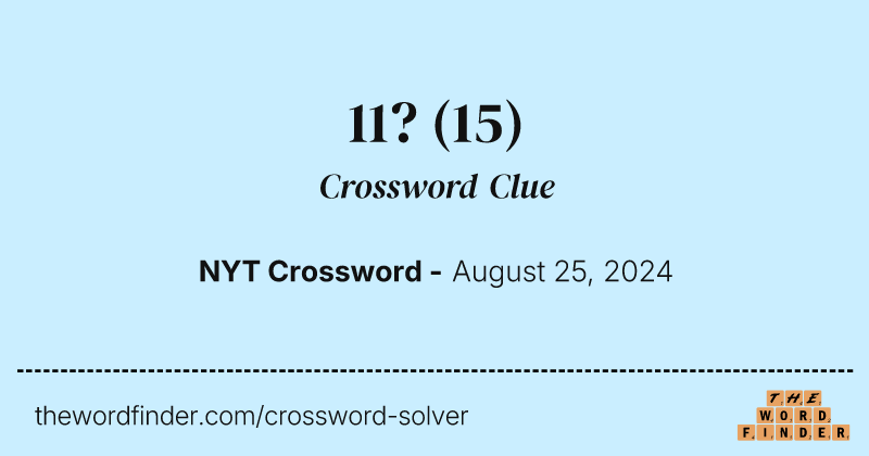 11? crossword clue image