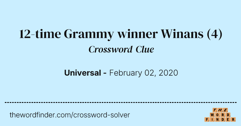 12-time Grammy winner Winans crossword clue image