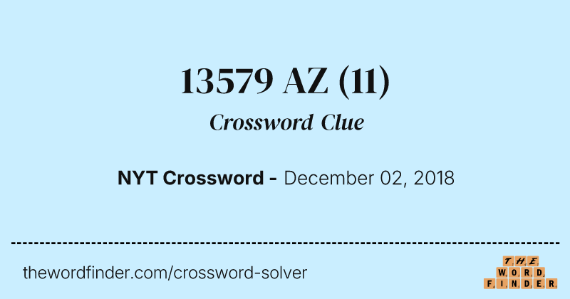 13579 AZ crossword clue image