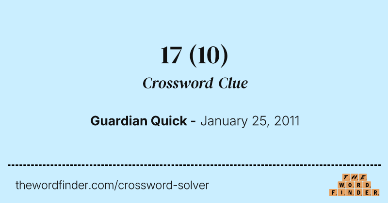 17 crossword clue image