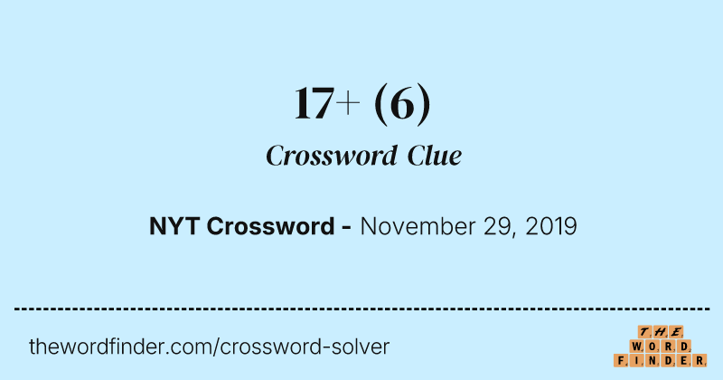 17+ crossword clue image