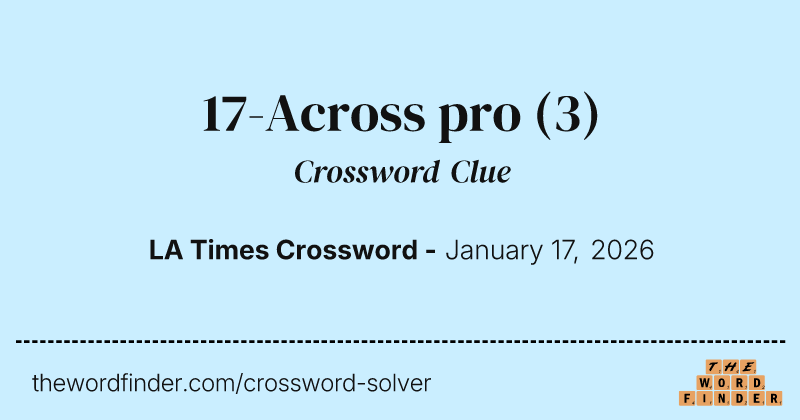 17-Across pro crossword clue image