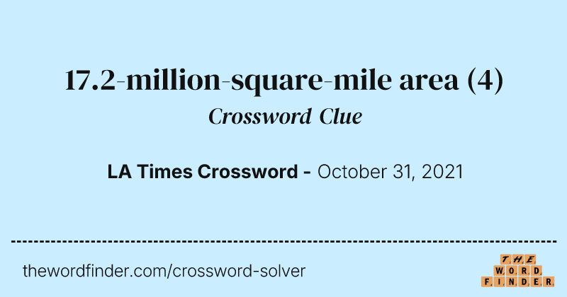 17.2-million-square-mile area crossword clue image
