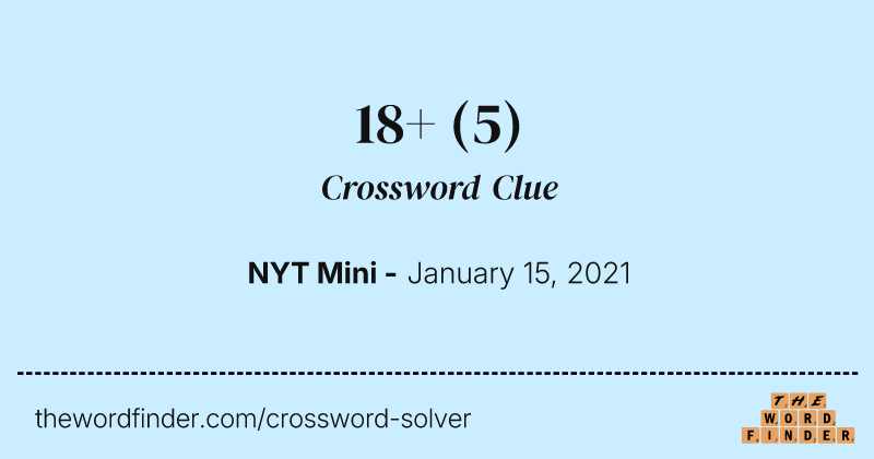 18+ crossword clue image
