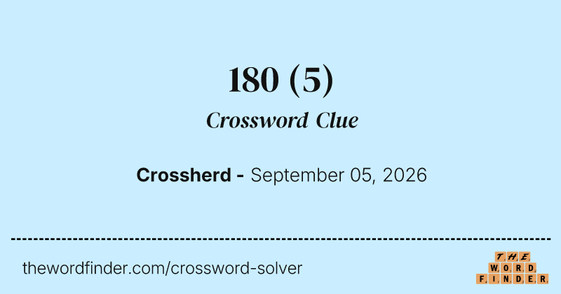 180 crossword clue image