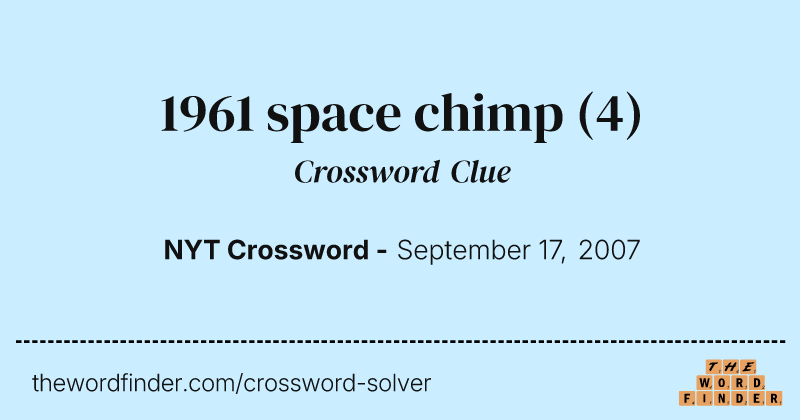 1961 space chimp crossword clue image