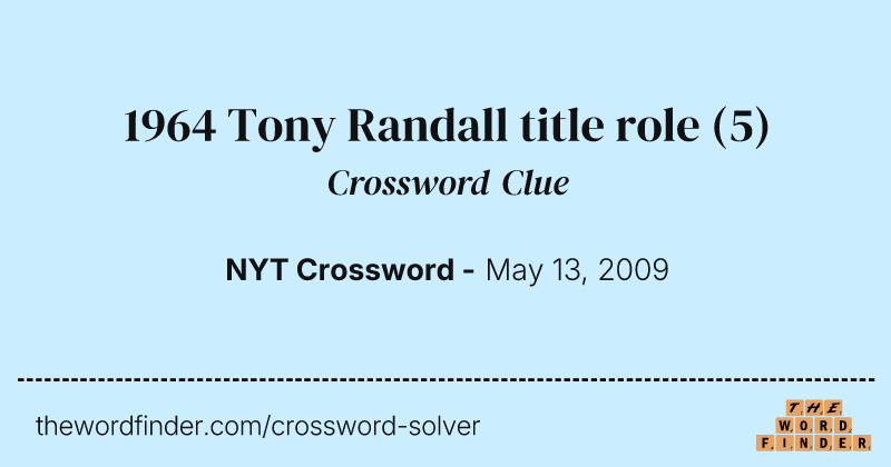 1964 Tony Randall title role crossword clue image