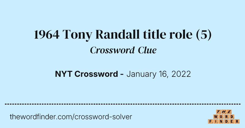1964 Tony Randall title role crossword clue image