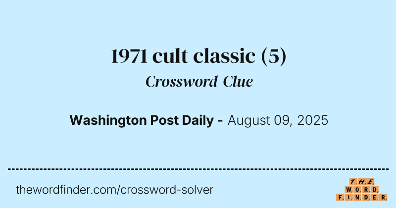 1971 cult classic crossword clue image