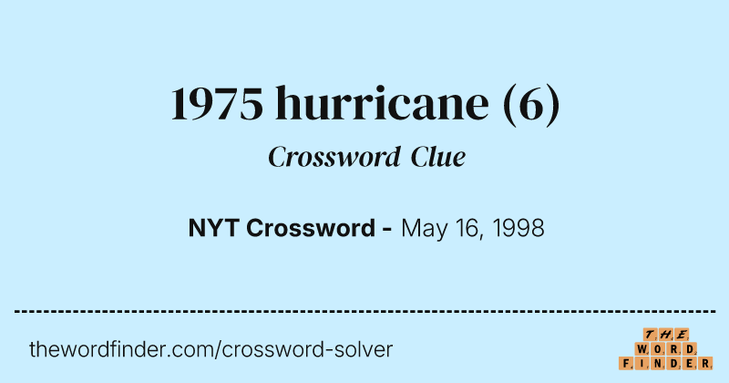 1975 hurricane crossword clue image