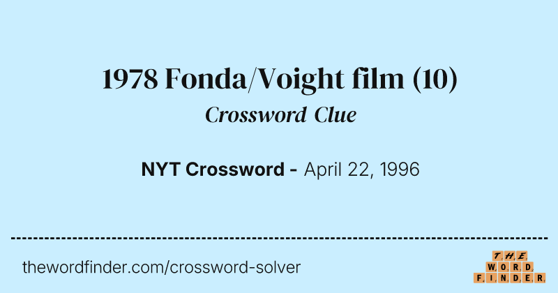 1978 Fonda/Voight film crossword clue image
