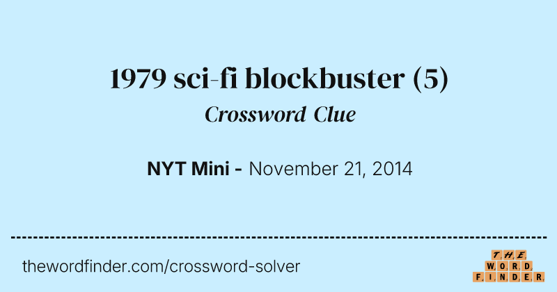 1979 sci-fi blockbuster crossword clue image