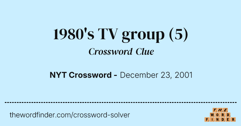 1980's TV group crossword clue image