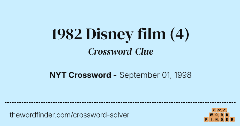 1982 Disney film crossword clue image