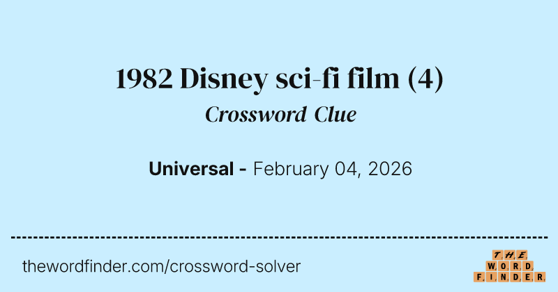 1982 Disney sci-fi film crossword clue image