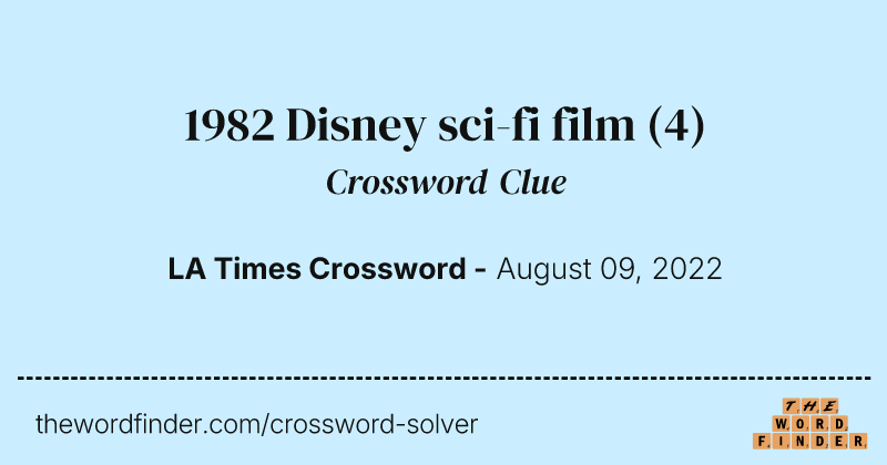 1982 Disney sci-fi film crossword clue image