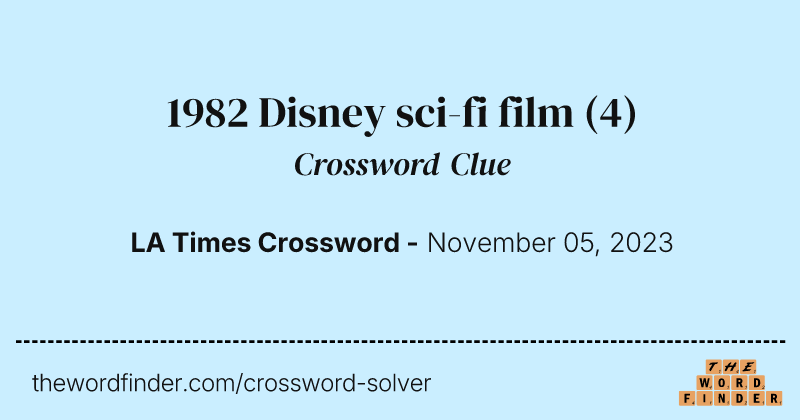 1982 Disney sci-fi film crossword clue image