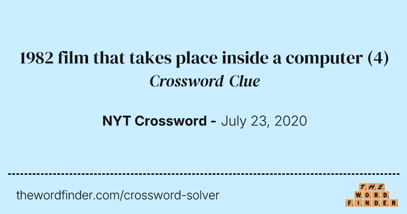 1982 film that takes place inside a computer crossword clue image