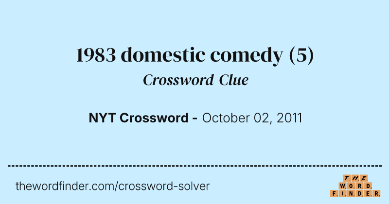 1983 domestic comedy crossword clue image