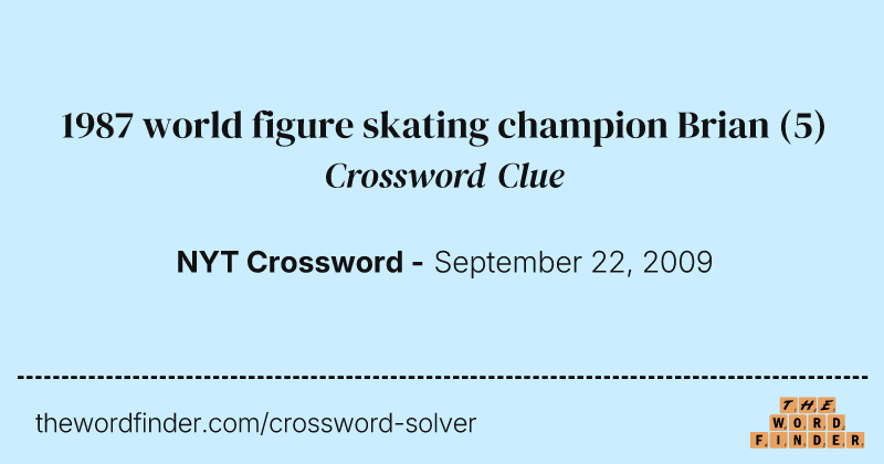 1987 world figure skating champion Brian crossword clue image