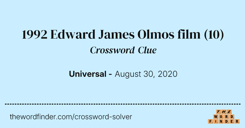 1992 Edward James Olmos film crossword clue image