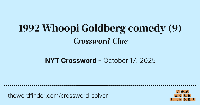 1992 Whoopi Goldberg comedy crossword clue image