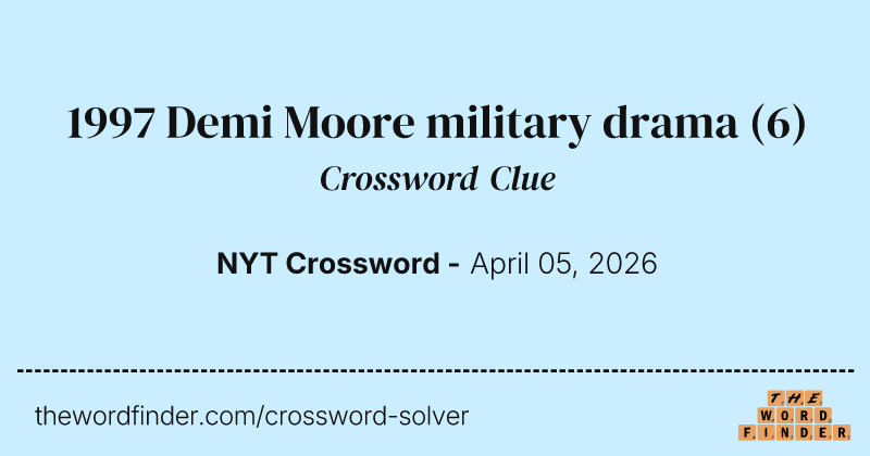 1997 Demi Moore military drama crossword clue image