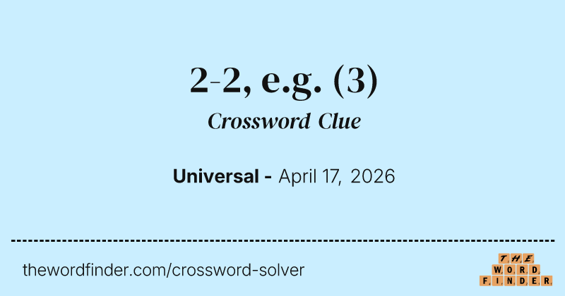 2-2, e.g. crossword clue image