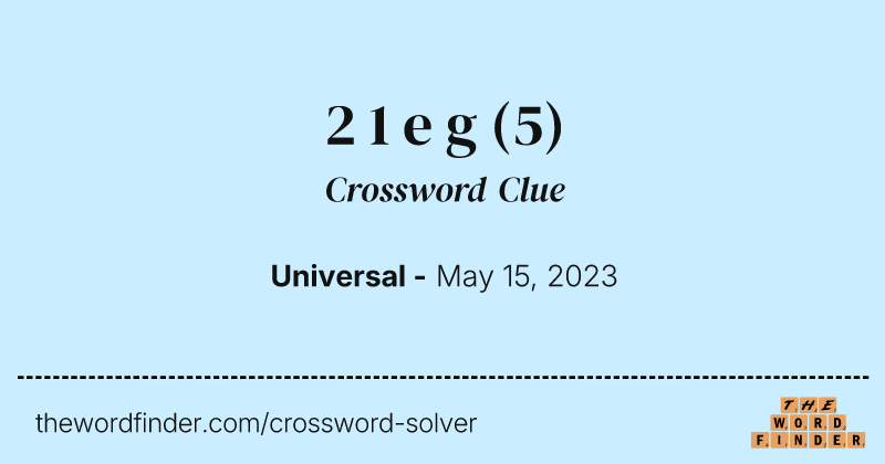 2 1 e g crossword clue image