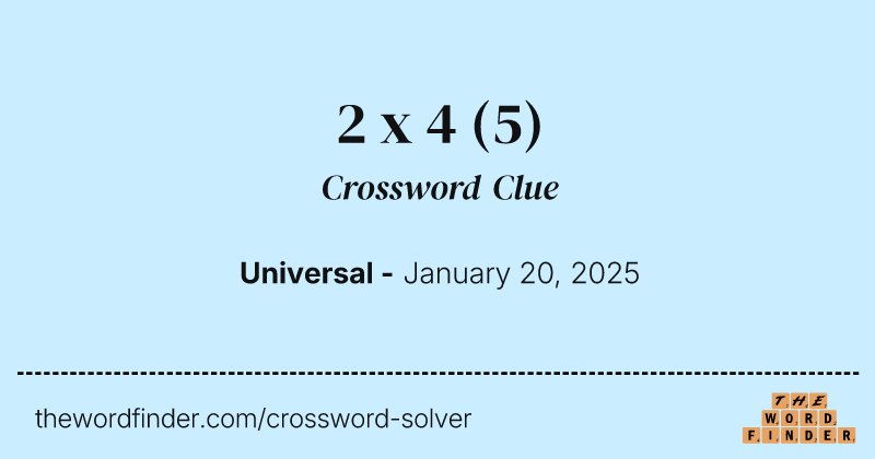 2 x 4 crossword clue image
