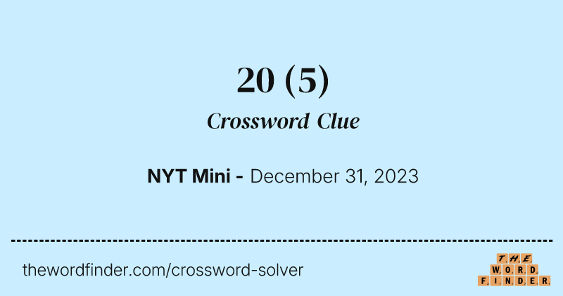 20 crossword clue image