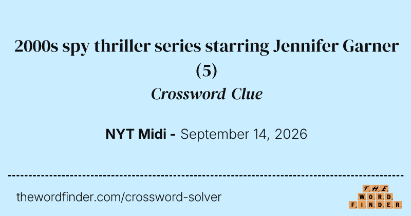 2000s spy thriller series starring Jennifer Garner crossword clue image